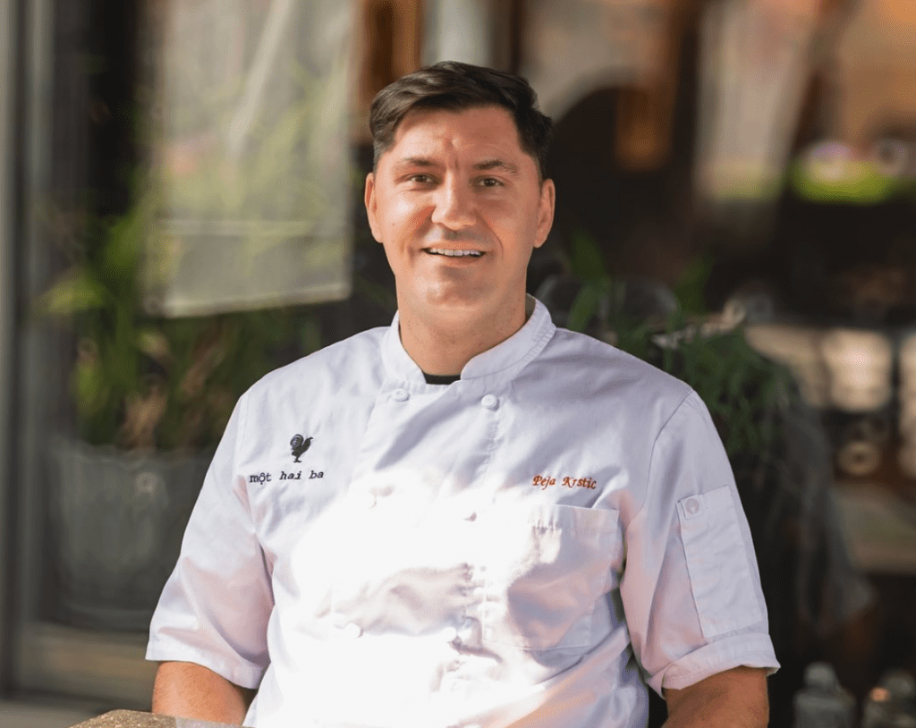 Mot Hai Ba's Chef Peja Krstic is opening a new restaurant in the former Boulevardier space called Pillar. (Courtesy of Mot Hai Ba via Instagram)